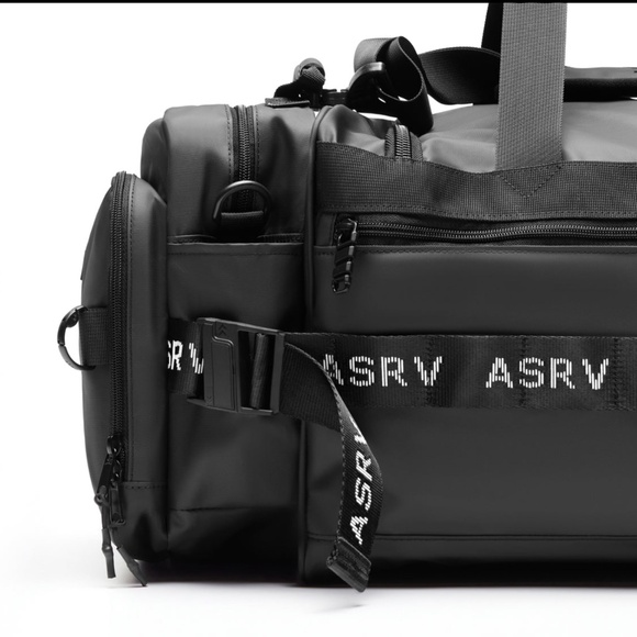 0579. Waterproof 2-in-1 Travel Duffle - Black - Picture 3 of 4